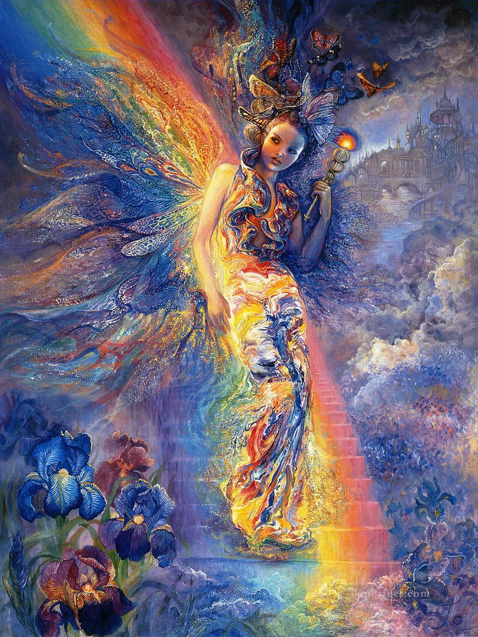 JW déesses iris gardien de l’arc en fantaisie Peintures à l'huile